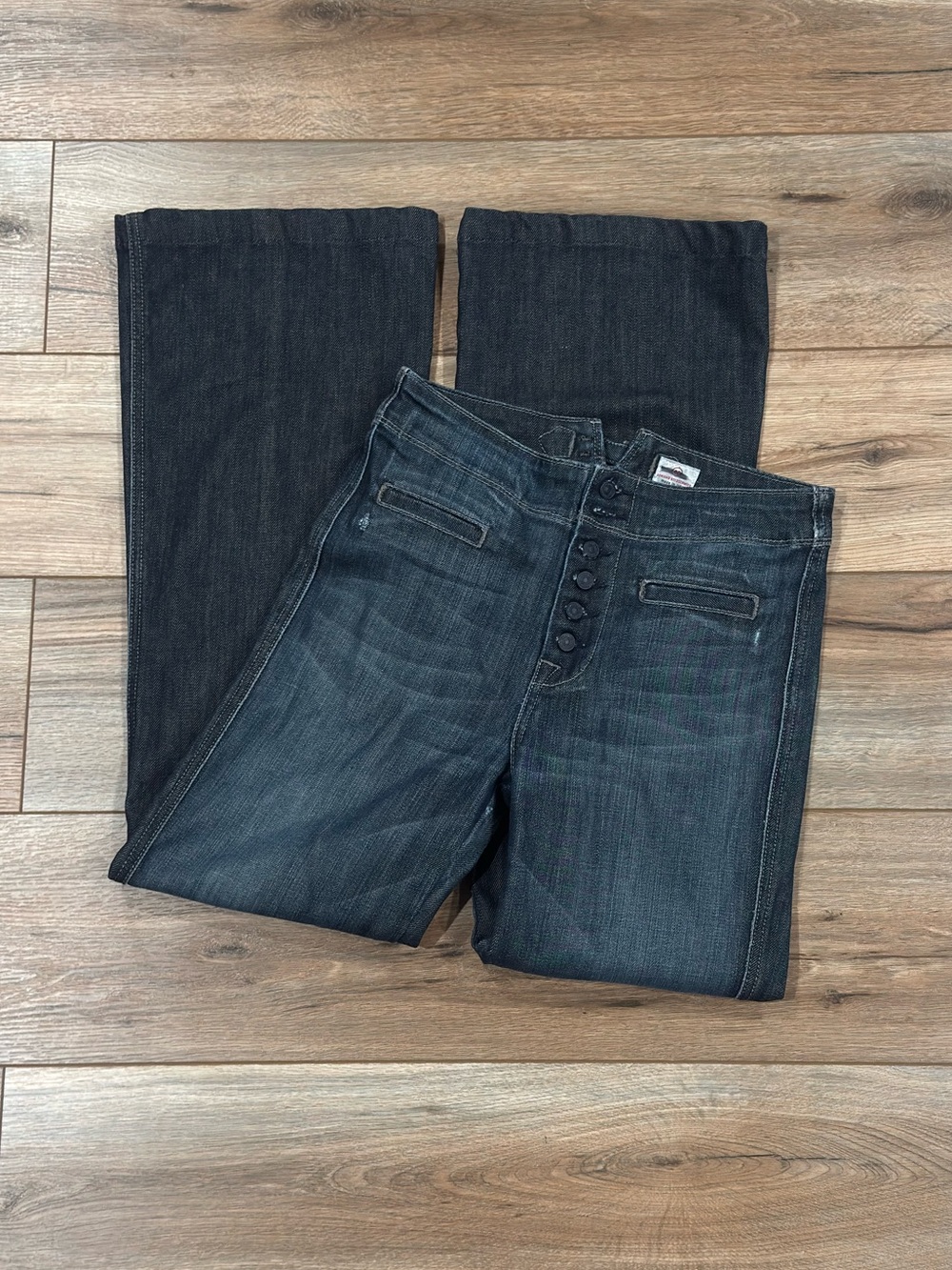 AG Vintage 2000s Made in USA Y2k Faded Retro Mid-rise Flare Jeans | Size 26